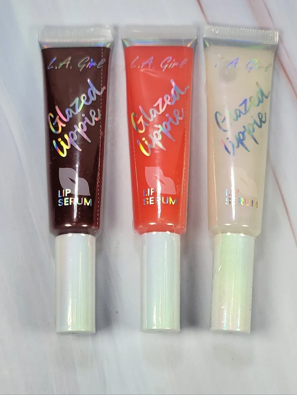 L.A. Girl Glazed Lippie Lip Serum & Holographic Gloss Topper Bundle NEW!